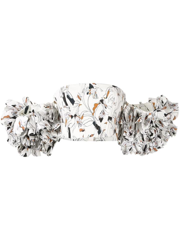 Acler Yorks Frilled Sleeve Bodice - White