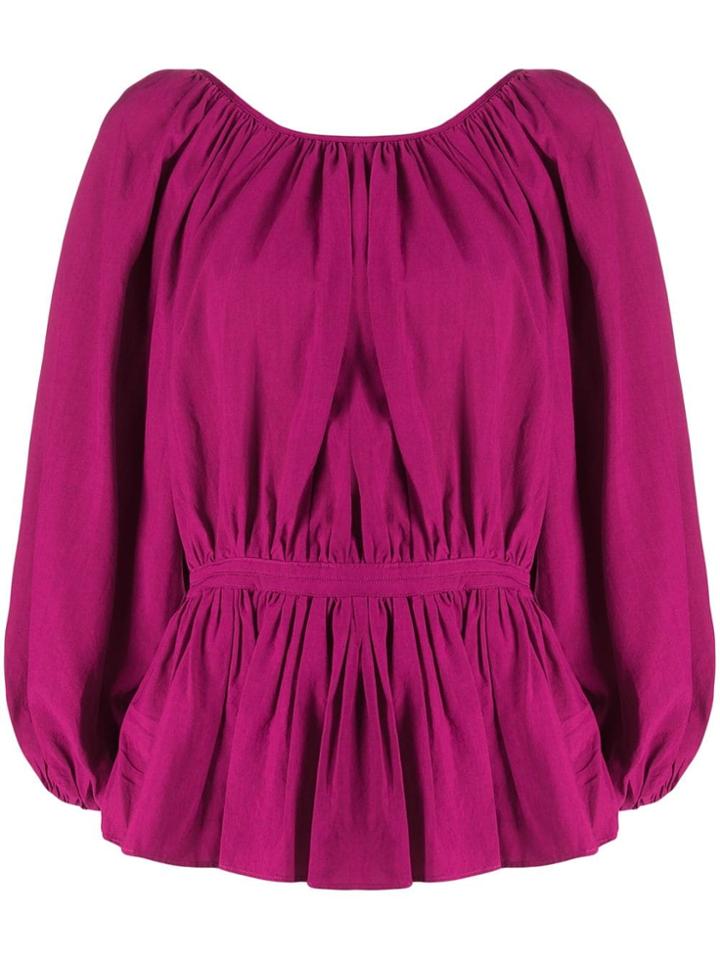 Mara Hoffman Cinched Waist Blouse - Pink