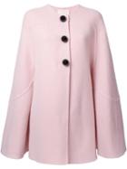 Roksanda Flared Slit Sleeves Coat, Women's, Size: 8, Pink/purple, Mohair/wool
