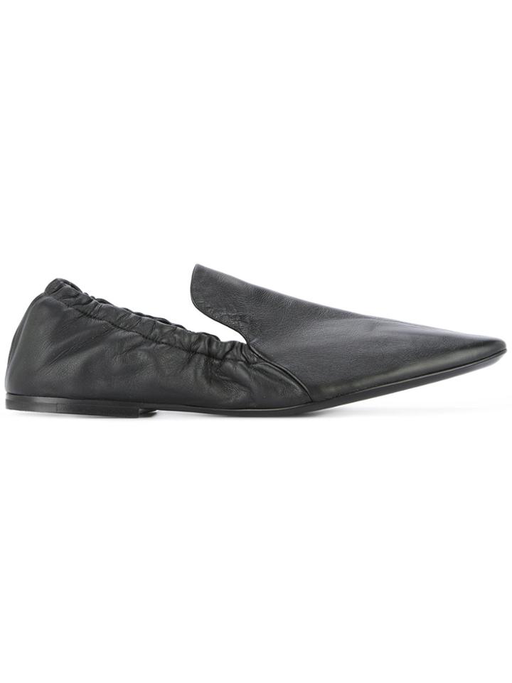 Jil Sander Folded Heel Loafers - Black