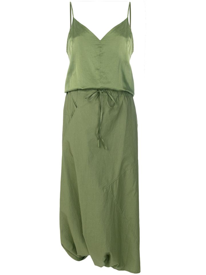 Andrea Ya'aqov Tied Oversize Cami Dress - Green
