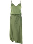 Andrea Ya'aqov Tied Oversize Cami Dress - Green