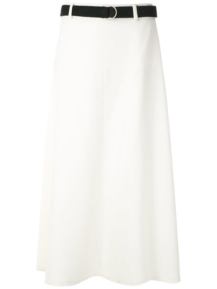 Nk Belted Midi Skirt - White