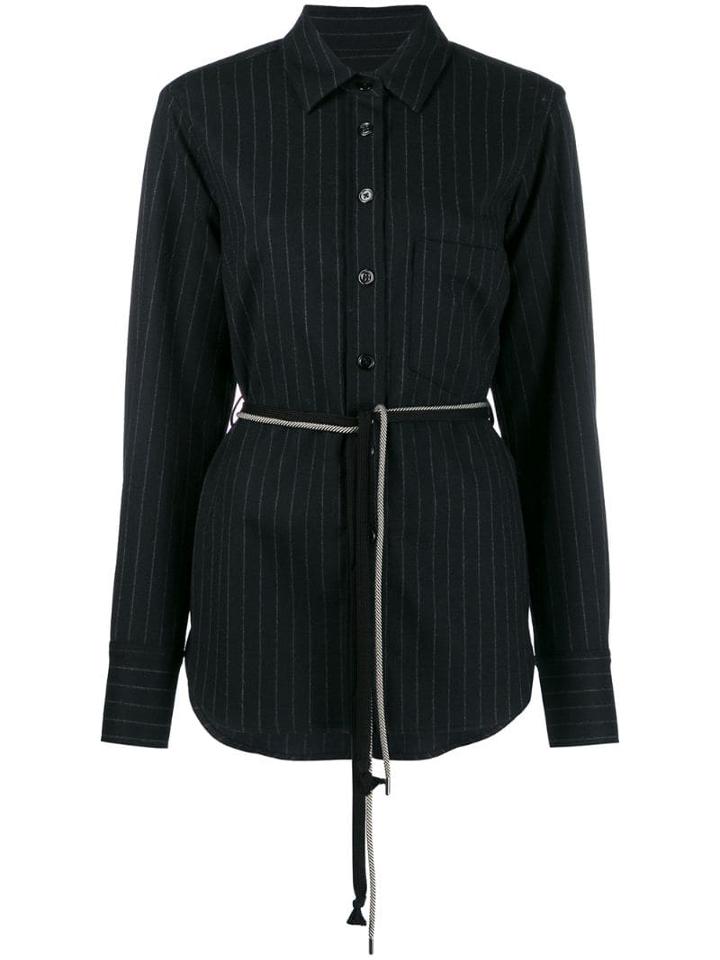 Odeeh Belted Stripe Shirt - Blue