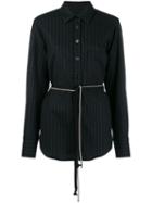 Odeeh Belted Stripe Shirt - Blue