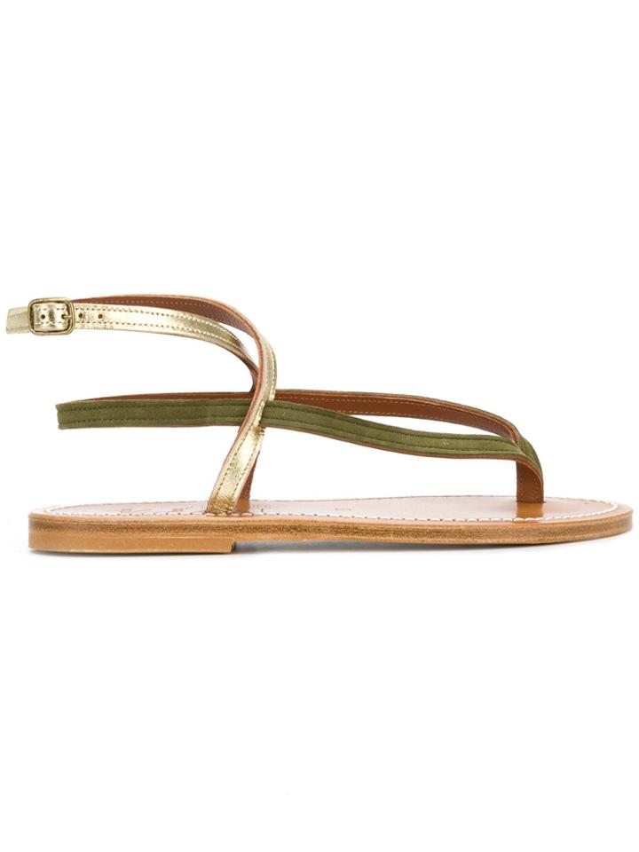 K. Jacques Duotone Sandals - Green