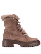 Pollini Suede Hiking Boots - Brown