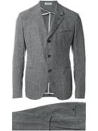 Al Duca D'aosta 1902 Two Piece Suit, Men's, Size: 56, Grey, Linen/flax/cotton