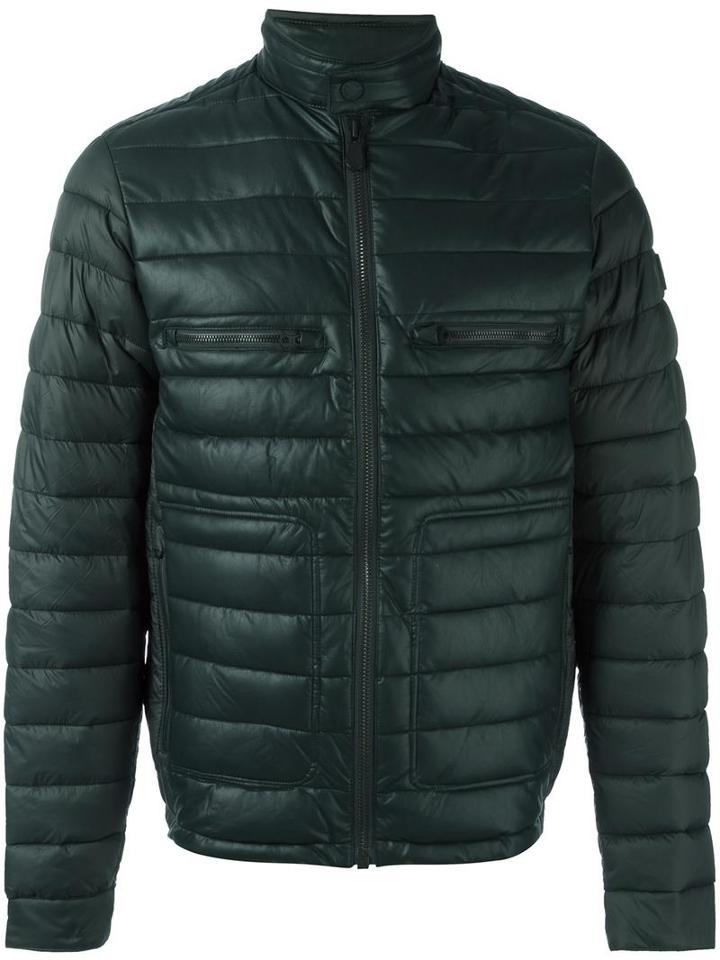 Save The Duck Padded Jacket, Men's, Size: Xl, Green, Polyurethane/viscose/nylon/polyester