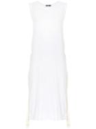 Bassike Drawstring Dress, Women's, Size: 8, White, Cotton