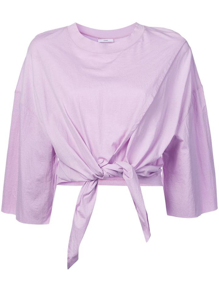 Tome Front Knot Top - Pink & Purple