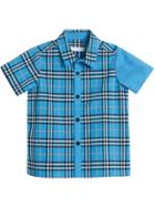 Burberry Kids Short-sleeve Archive Logo Detail Check Cotton Shirt -