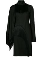 Givenchy - Fitted Fringed Dress - Women - Viscose - 36, Black, Viscose
