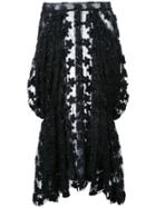 Simone Rocha Patched Sheer Skirt - Black
