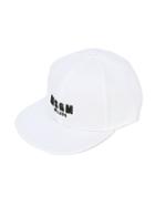 Msgm Kids - Branded Cap - Kids - Cotton/polyester - One Size, Boy's, White