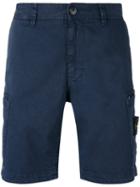 Stone Island Cargo Shorts, Men's, Size: 31, Blue, Cotton/spandex/elastane