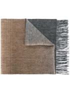 Paul Smith Gradient Fringed Scarf, Men's, Grey, Lambs Wool/cashmere