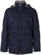Brunello Cucinelli - Padded Hooded Jacket - Men - Silk/cotton/nylon/wool - Xl, Blue, Silk/cotton/nylon/wool