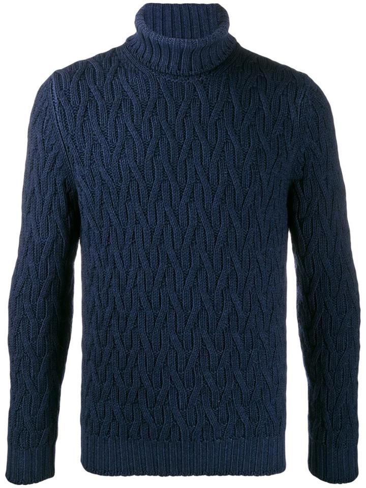 La Fileria For D'aniello Chunky Knit Jumper - Blue