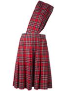 Comme Des Garçons Vintage Kilt Dungaree Skirt - Red