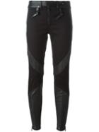 Versace Skinny Diagonal Panel Trousers