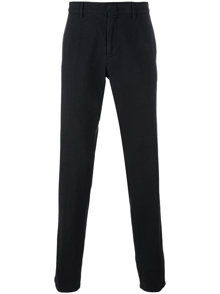 Z Zegna Slim Chino Trousers - Black