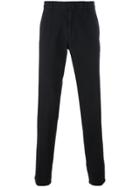 Z Zegna Slim Chino Trousers - Black