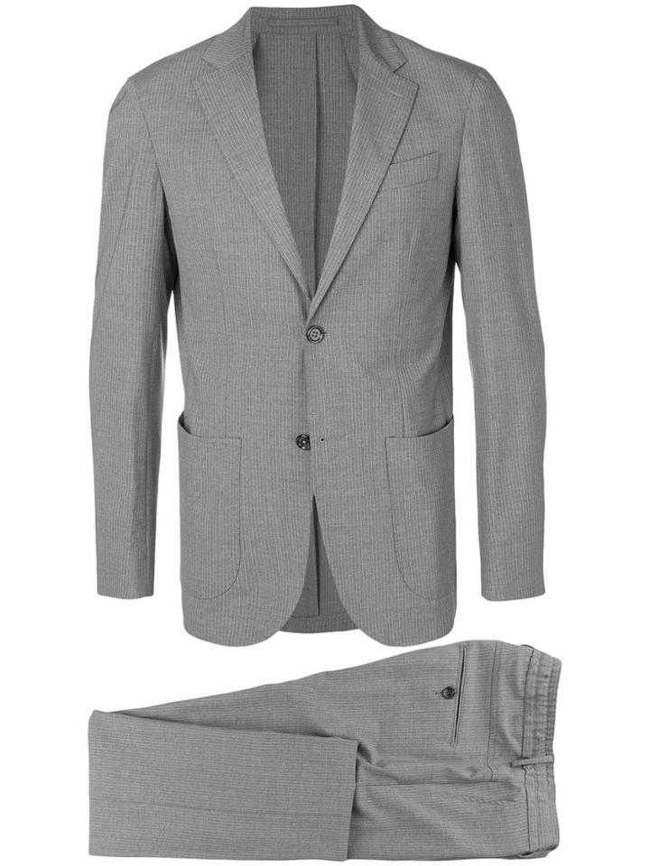 Eleventy Striped Two-piece Suit - Grey