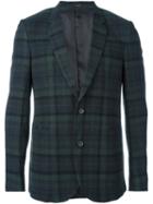 Paul Smith Plaid Single Breasted Blazer, Men's, Size: 50, Green, Cupro/wool