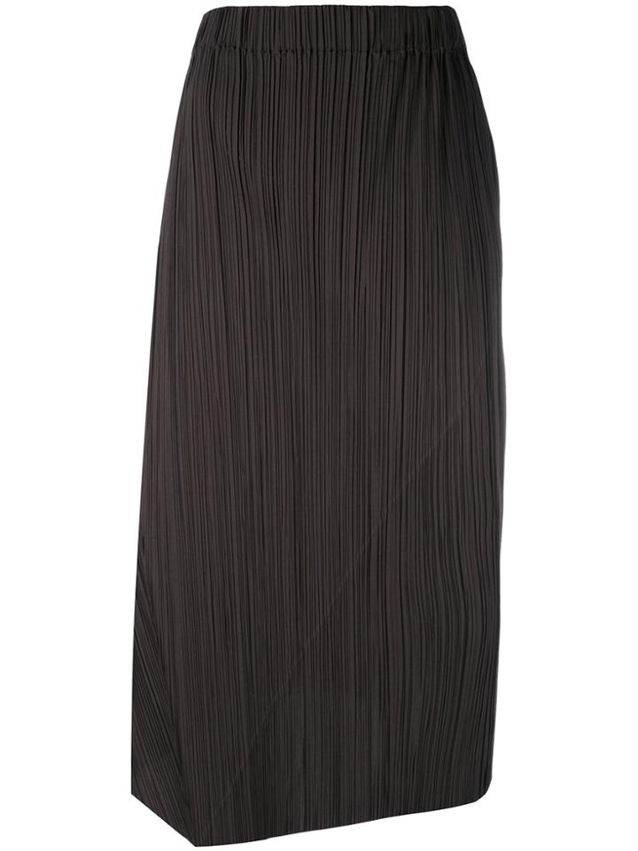 Jil Sander Asymmetric Ribbed Skirt - Brown