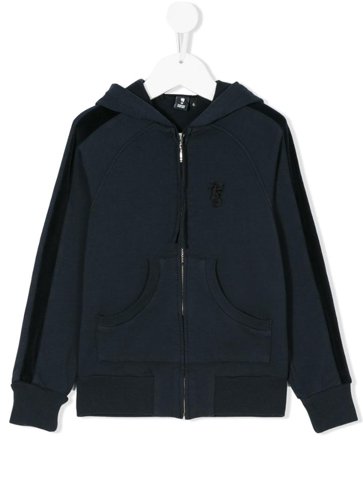 European Culture Kids Zip-up Hoodie - Blue