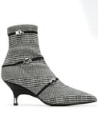 Giuseppe Zanotti Houndstooth Ankle Boots - Black