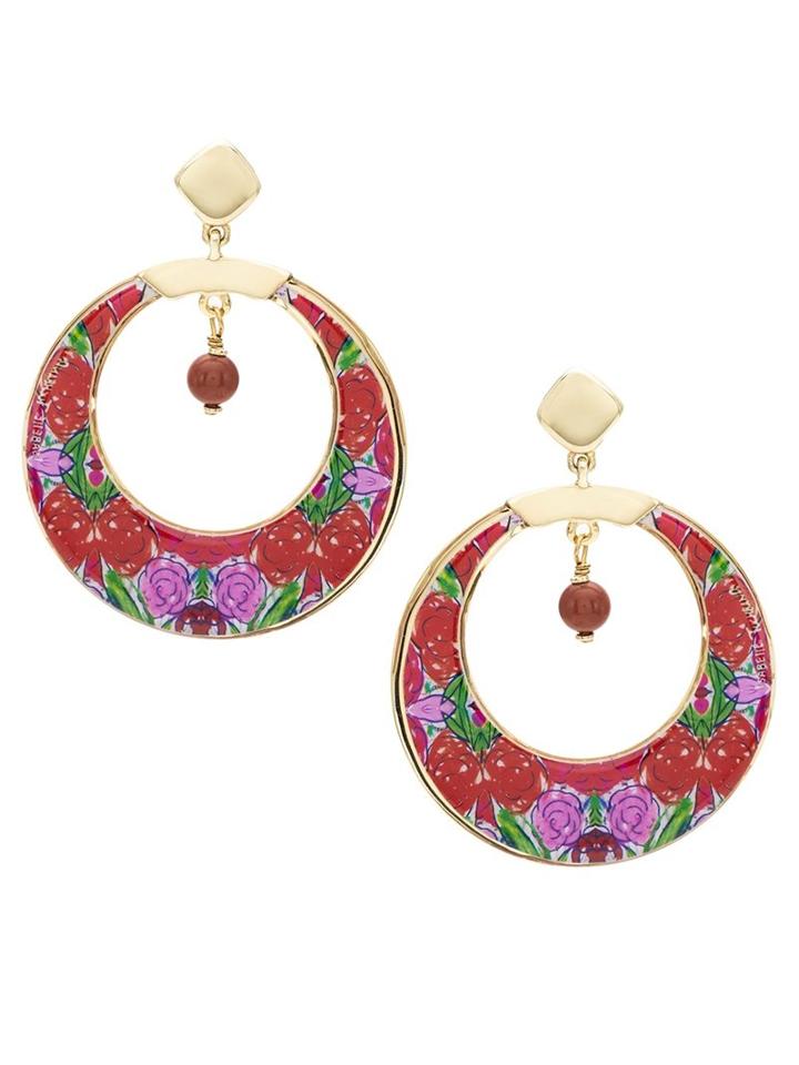 Francesca Romana Diana Gold Pleated Hoop Earrings