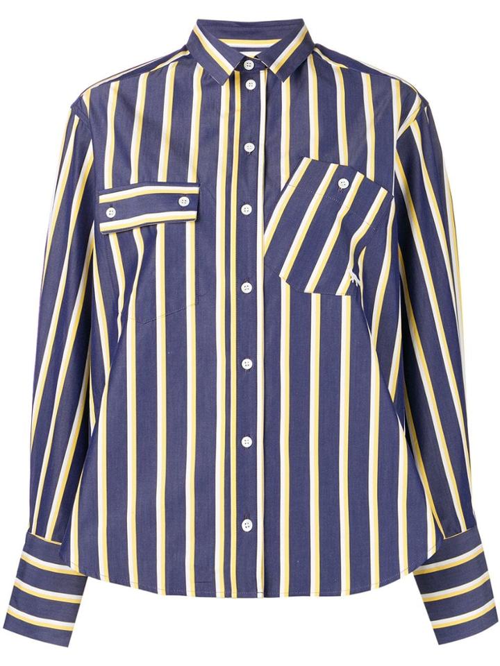 Maison Kitsuné Striped Shirt - Blue
