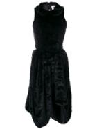 Comme Des Garçons Pre-owned Faux Fur Cut-out Dress - Black