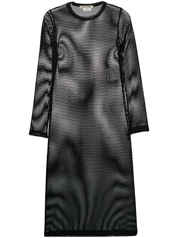 Comme Des Garçons Sheer Mesh Dress - Black