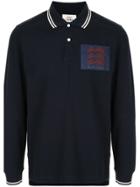 Kent & Curwen Long Sleeved Polo Shirt - Blue