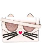 Karl Lagerfeld Kitty Embossed Crossbody Bag, Women's, Pink/purple