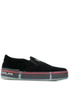 Marcelo Burlon County Of Milan Logo Print Slip-on Sneakers - 1001