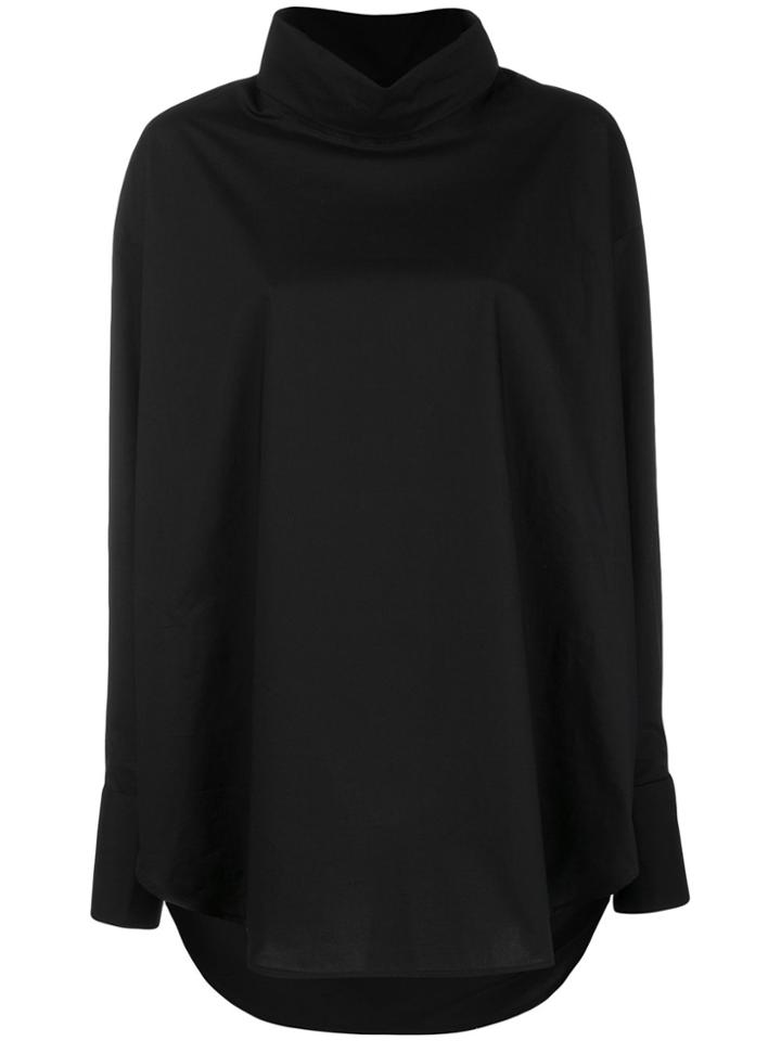 Mm6 Maison Margiela Funnel Neck Shirt - Black