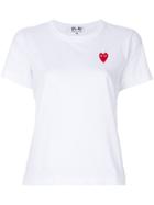 Comme Des Garçons Play Embroidered Logo T-shirt - White
