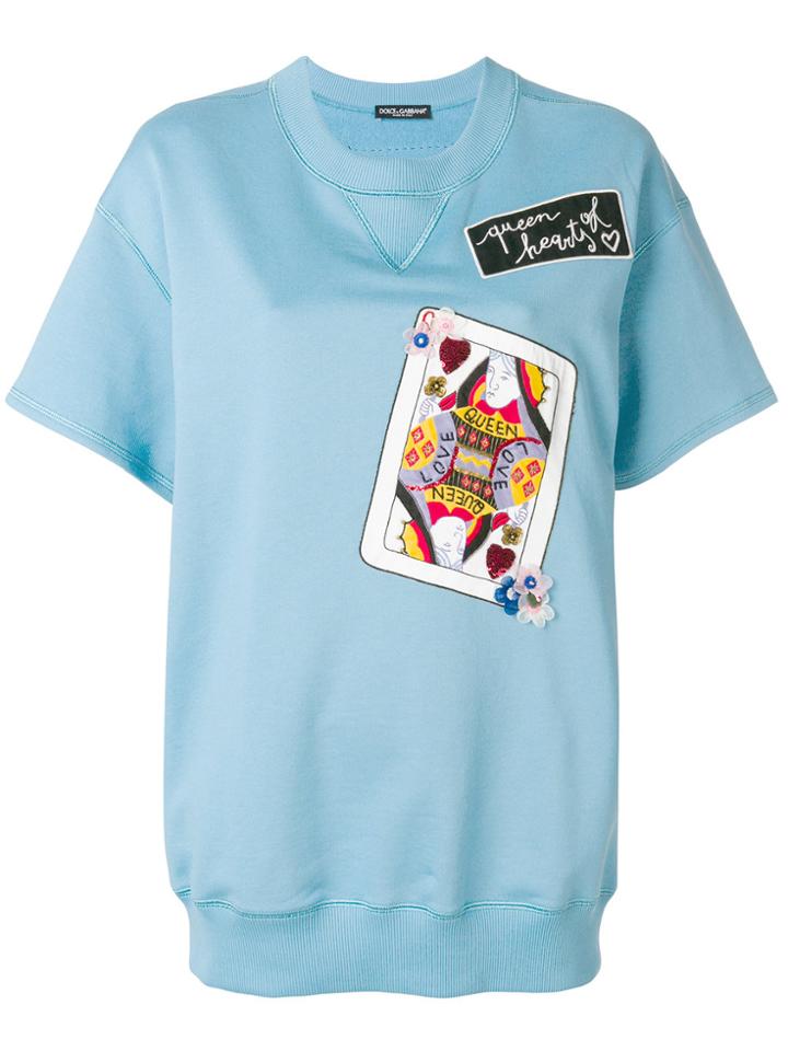 Dolce & Gabbana Queen Of Hearts Sweatshirt - Blue