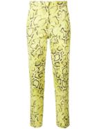 Pinko Snakeskin Print Trousers - Yellow