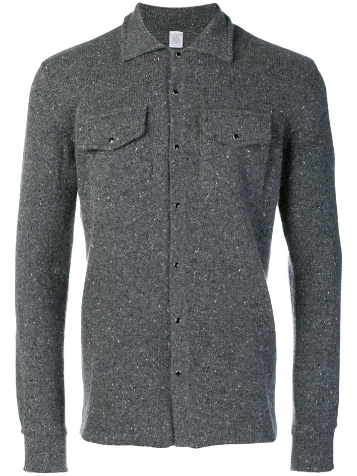 Eleventy Press Stud Overshirt - Grey