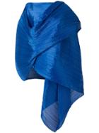 Pleats Please By Issey Miyake Draped Cape - Blue