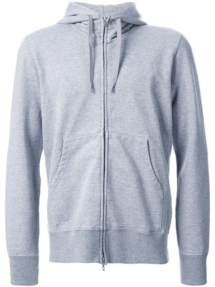 Attachment Zipped Hoodie, Men's, Size: 1, Grey, Cotton