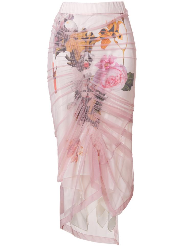 Preen By Thornton Bregazzi Anthea Tulle Skirt - Pink & Purple