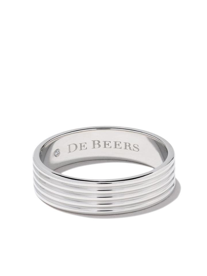 De Beers Platinum Fused Lines Band