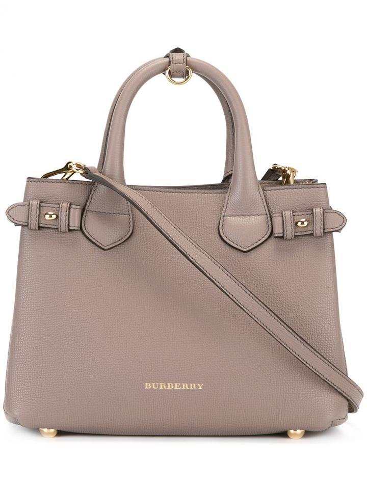 Burberry 'derby Lea' Tote, Women's, Grey