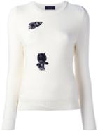 Lédition - Embellished Jumper - Women - Cotton - M, Women's, White, Cotton